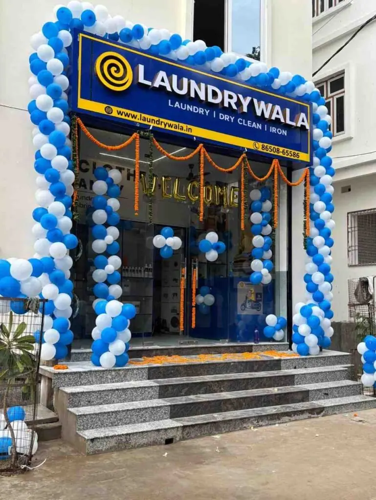 Laundrywala Premium Franchise Storefront decorated with branding