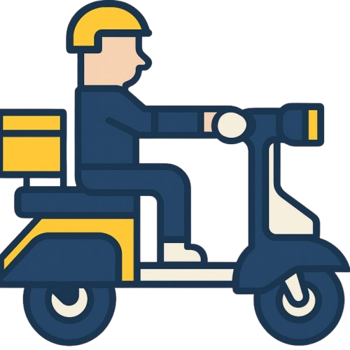 Pickup and Delivery Rider Icon